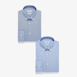 2PK BLUE CHECK SHIRTS