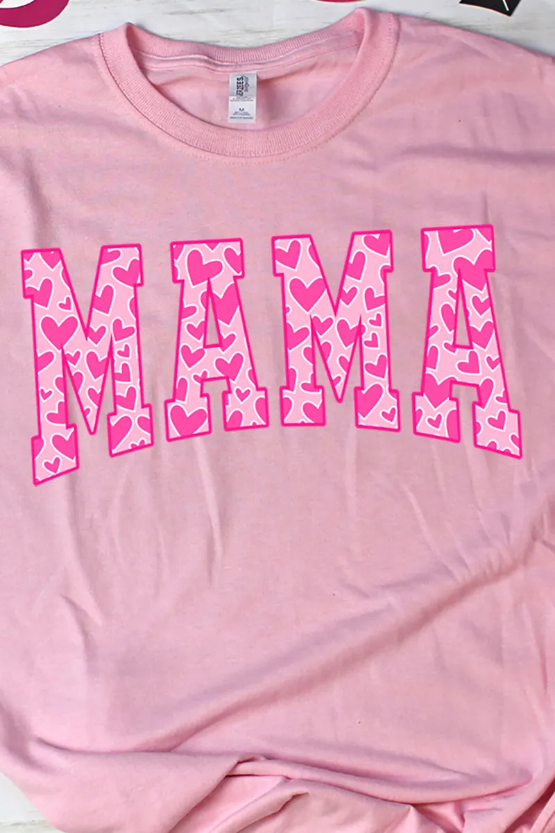 All The Hearts Mama Pink Unisex Dri-Power Long-Sleeve 50/50 Tee