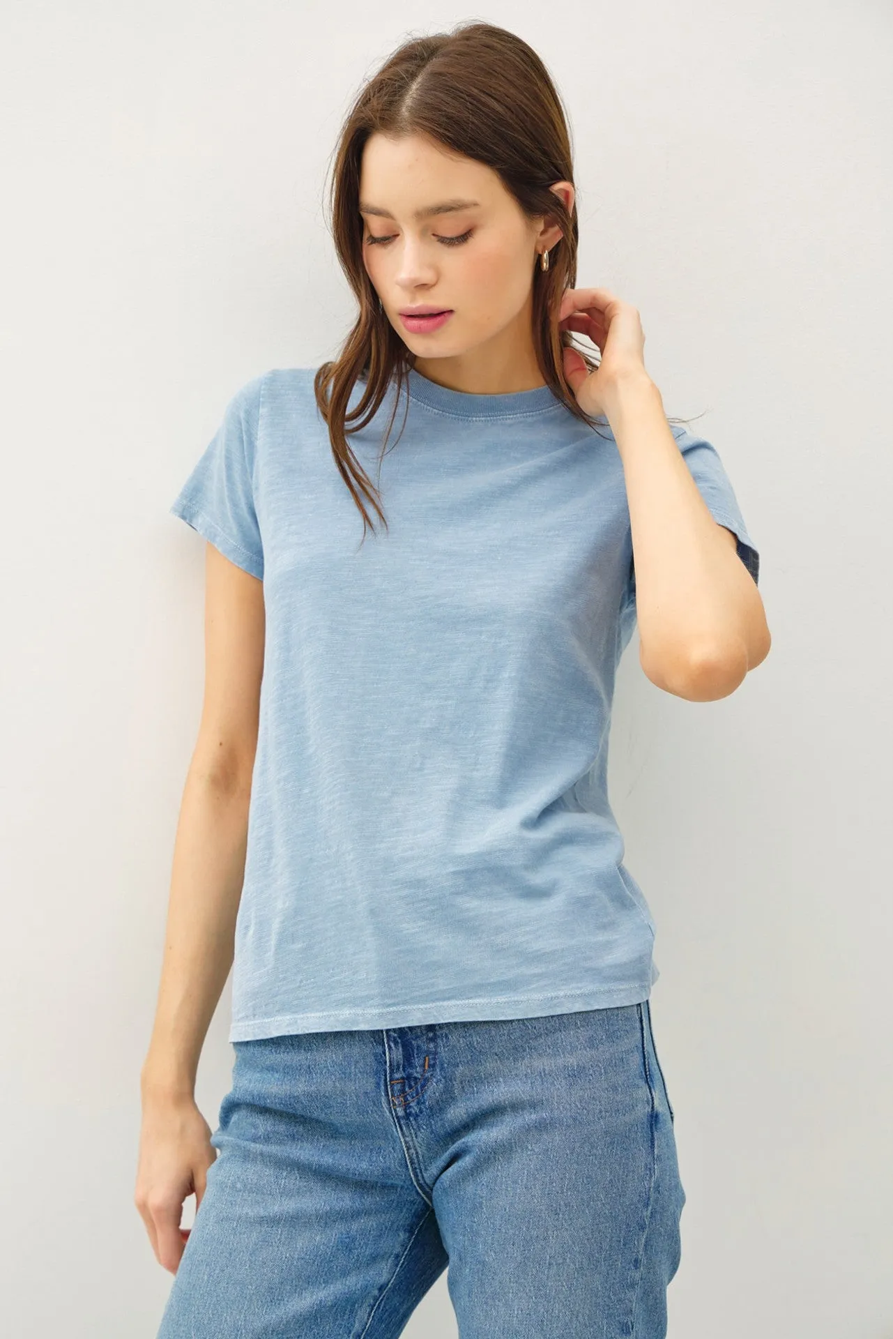 Anastasia Classic Cut Acid Wash Short Sleeve Tee