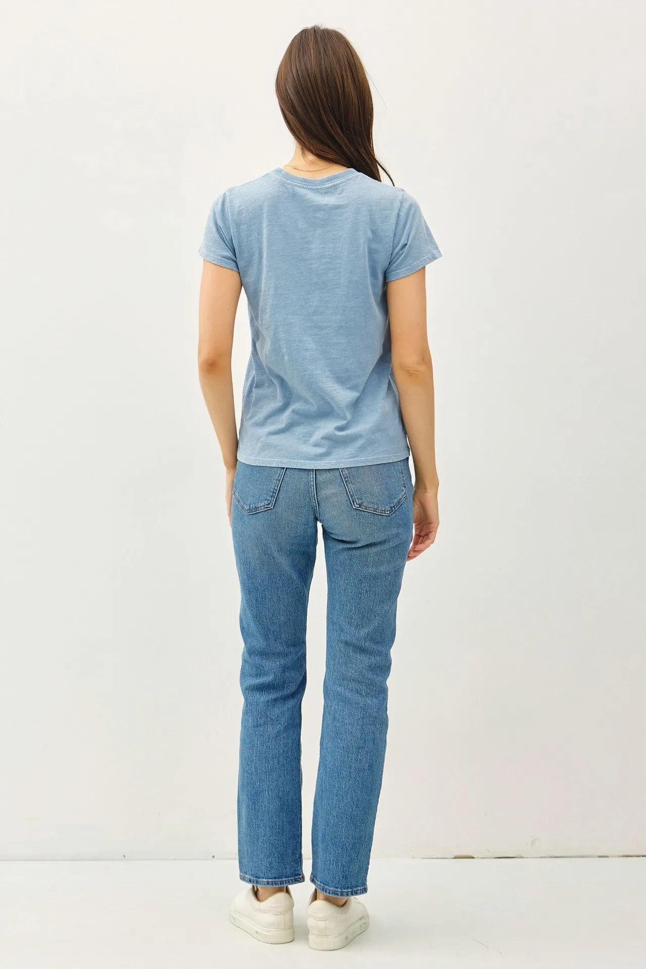 Anastasia Classic Cut Acid Wash Short Sleeve Tee