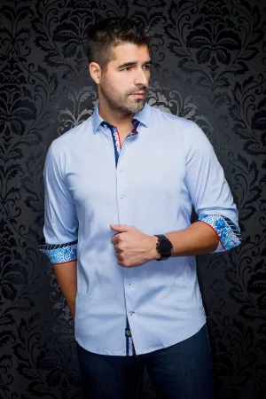 Au Noir Stretch Shirt | Miron Light Blue