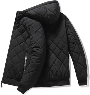 Autumn Winter Cotton Padded Jacket Coat Men Casual Plus Size Parkas With Hood
