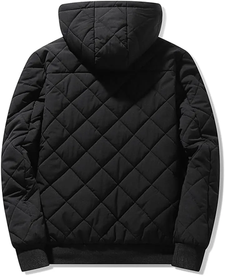 Autumn Winter Cotton Padded Jacket Coat Men Casual Plus Size Parkas With Hood