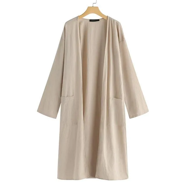 Back to Basics Long Open Stitch Cardigan