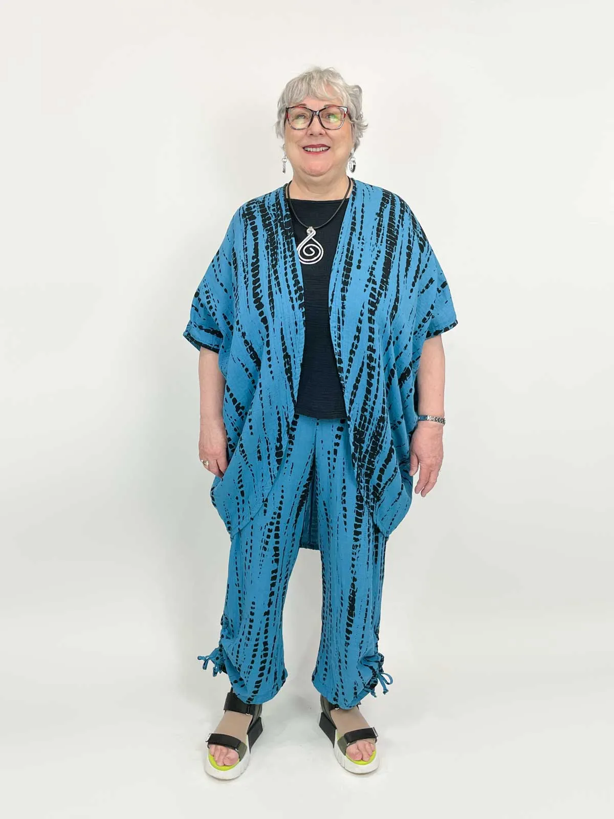 Bambu Print Gauze Annette Cardigan, Isola