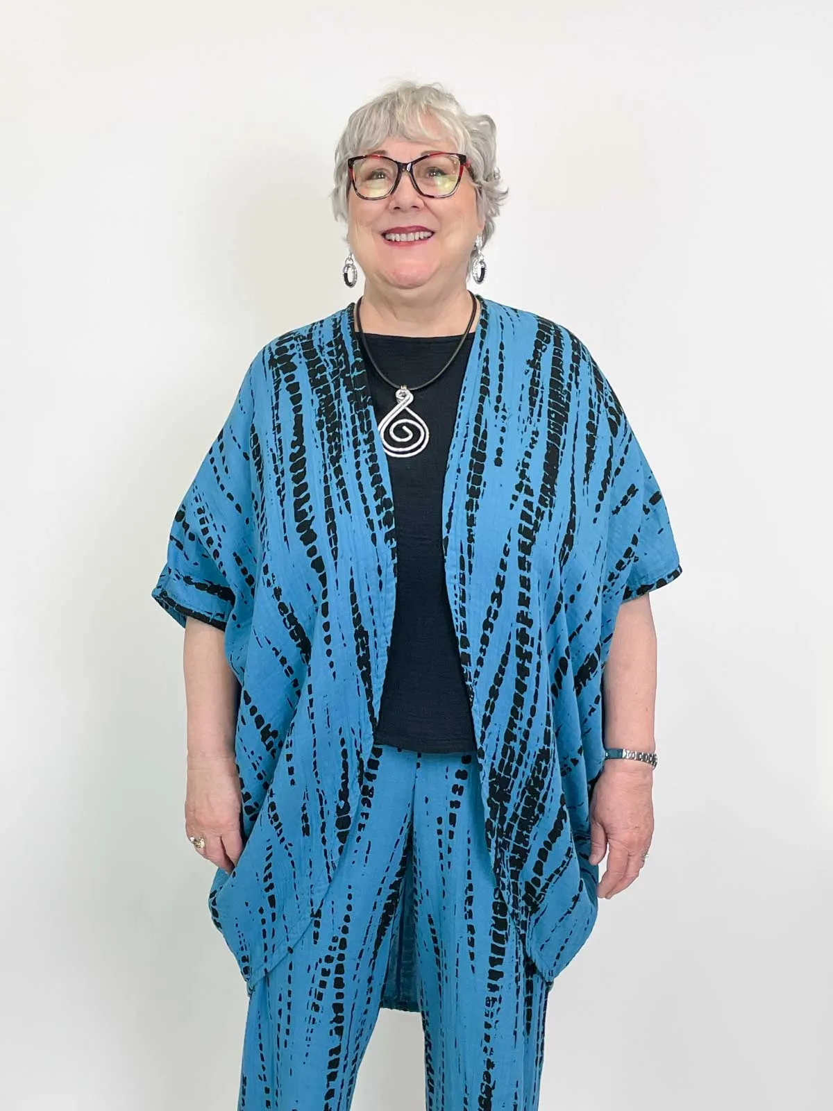 Bambu Print Gauze Annette Cardigan, Isola
