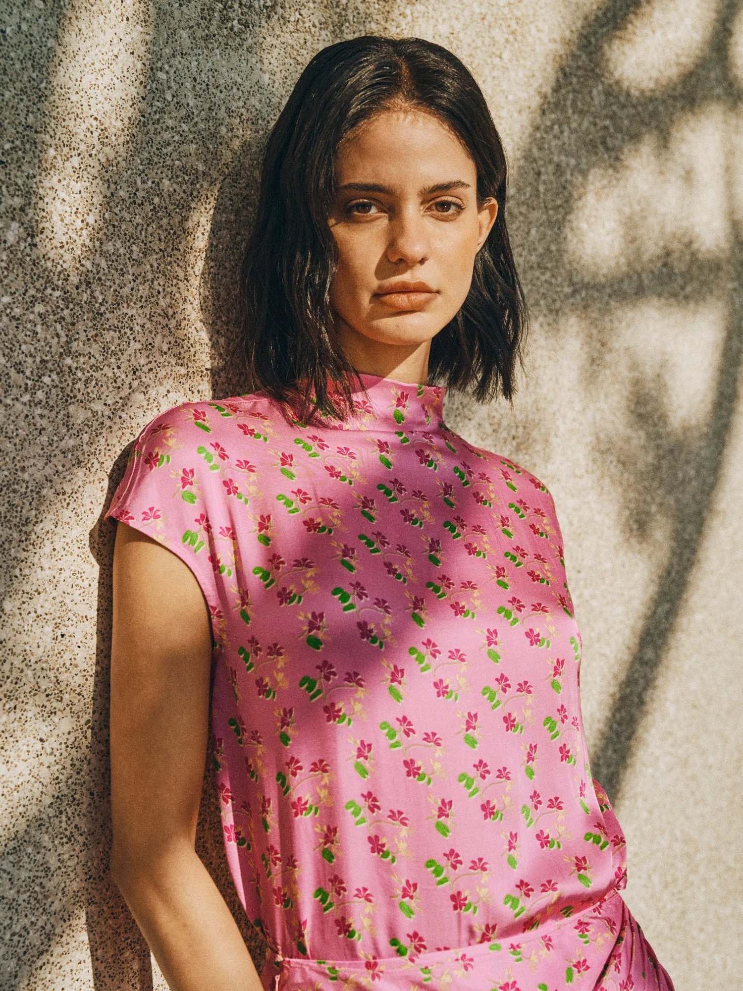 Beach Blossom Satin Top
