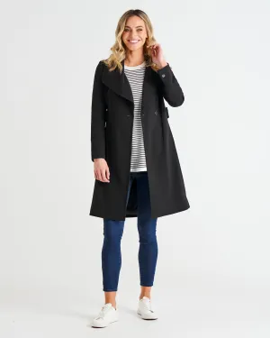 Betty Basics Christina Wrap Coat - Black