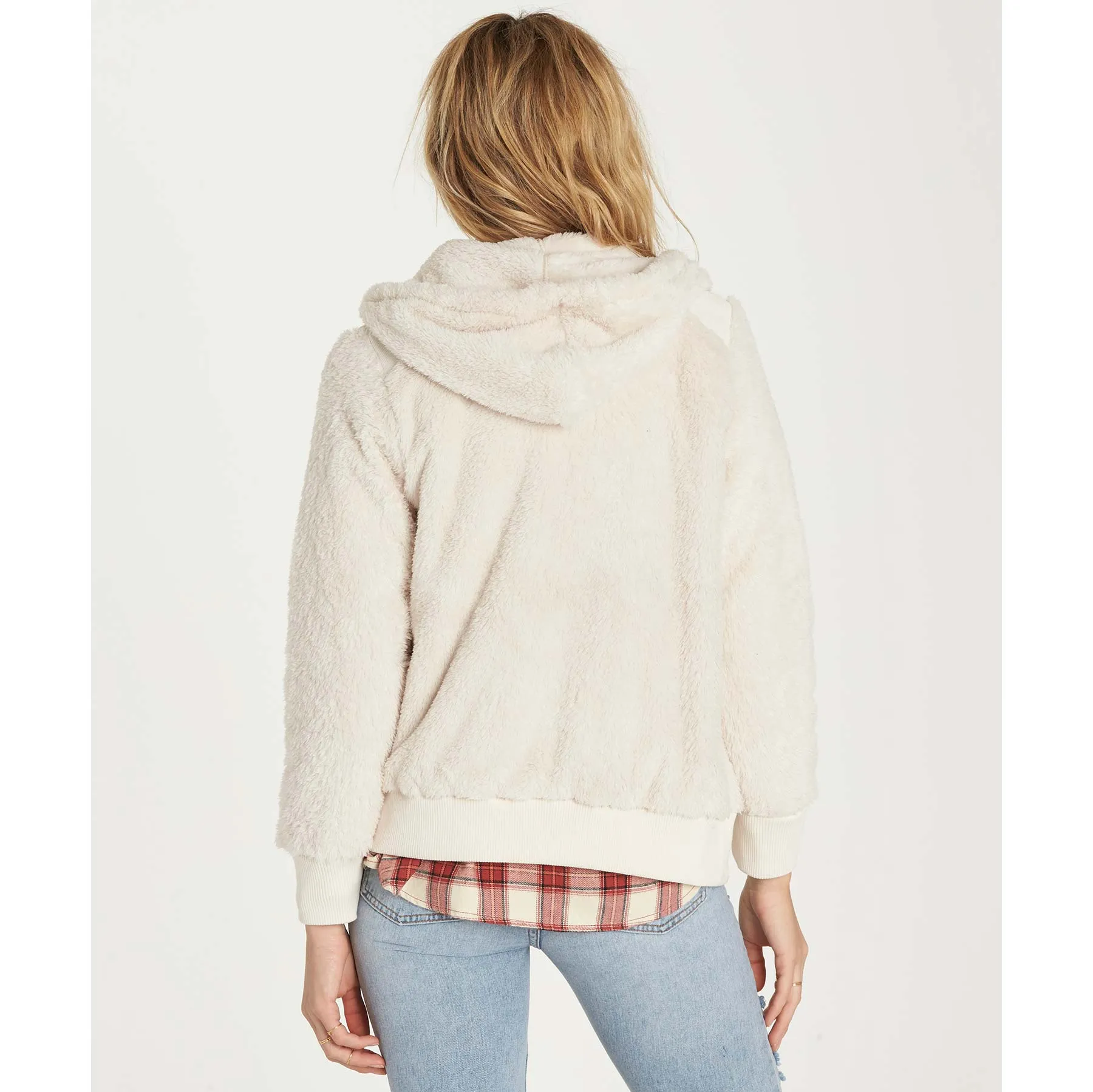 Billabong Women's Cozy Down Luxe Butter Fleece Jacket | White Cap
