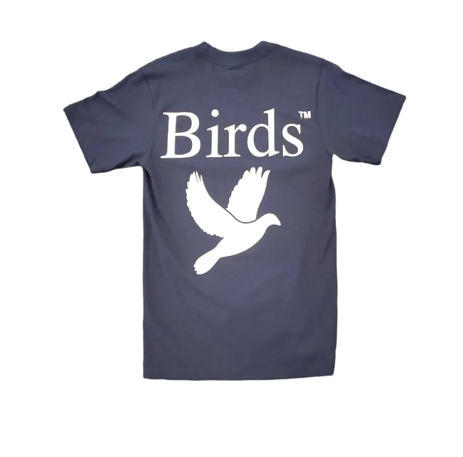 Birds "Portrait" Navy/Cream Oversized S/S T-Shirt