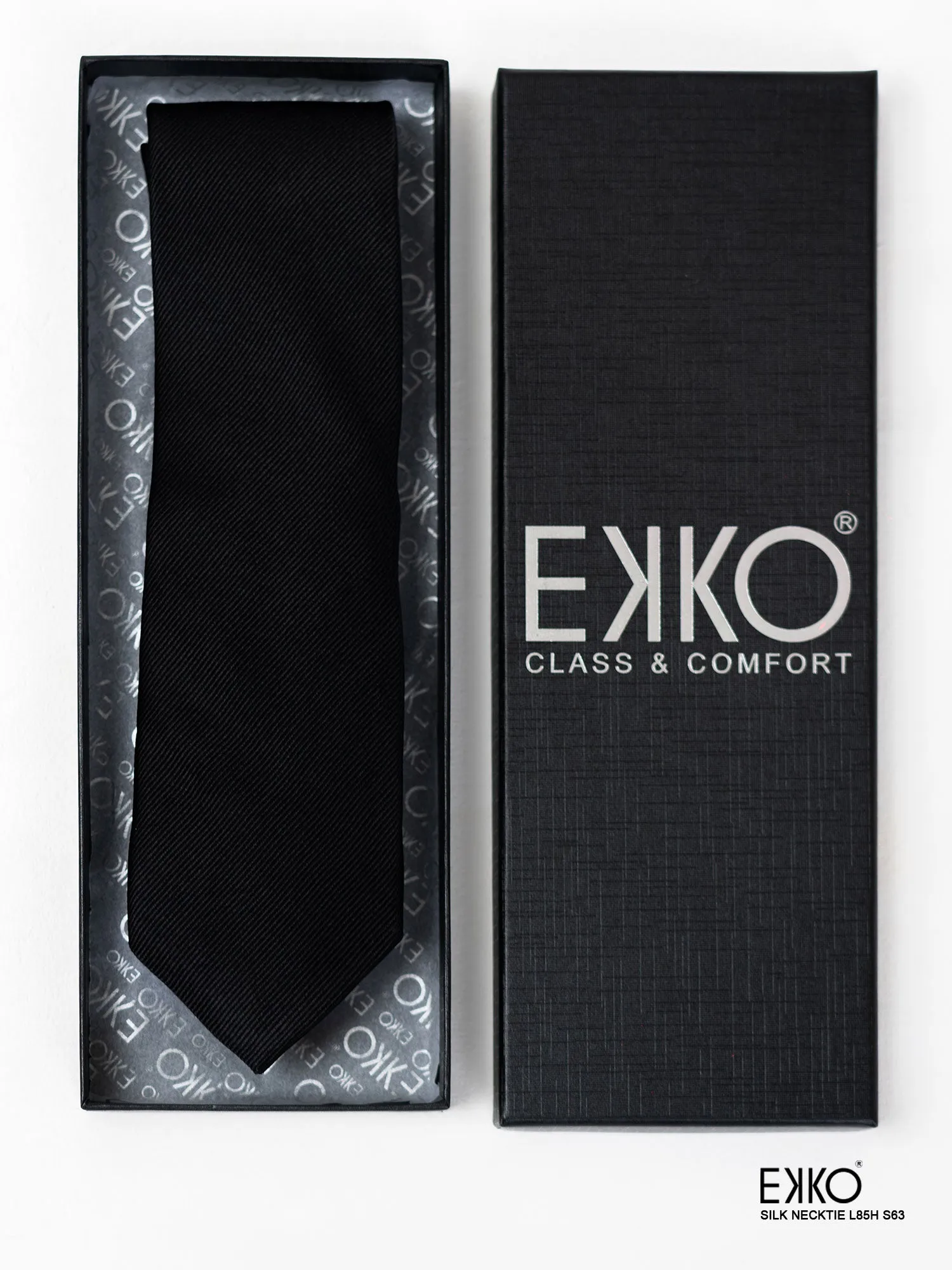Black 100% Silk Tie