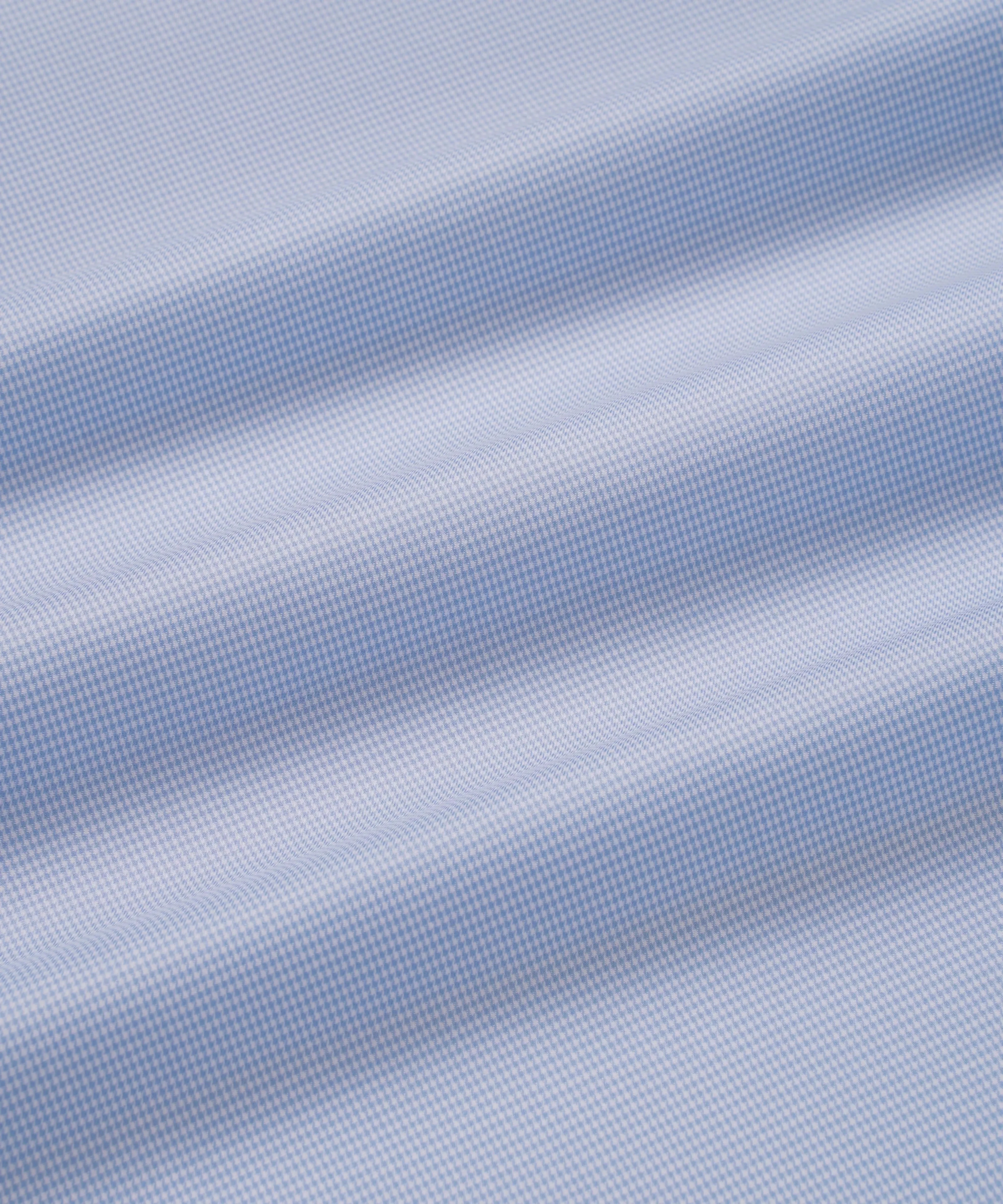 Blue & White Slim Fit Micro Puppytooth Dress Shirt