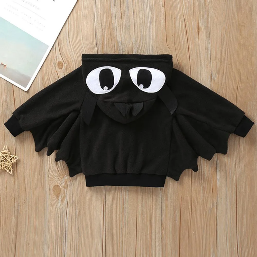 Boys Bat Hallloween 3D Animal Long Sleeve Zipper Jackets