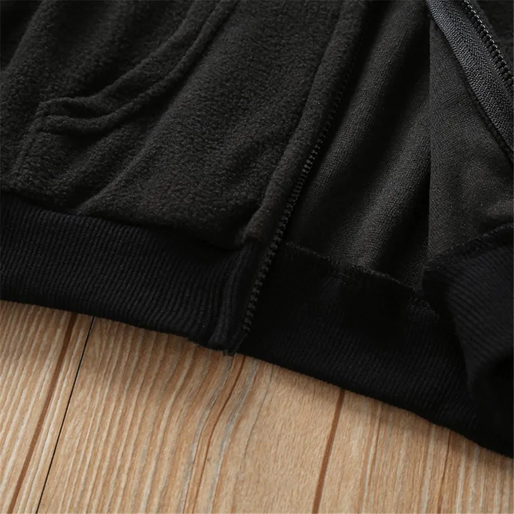 Boys Bat Hallloween 3D Animal Long Sleeve Zipper Jackets