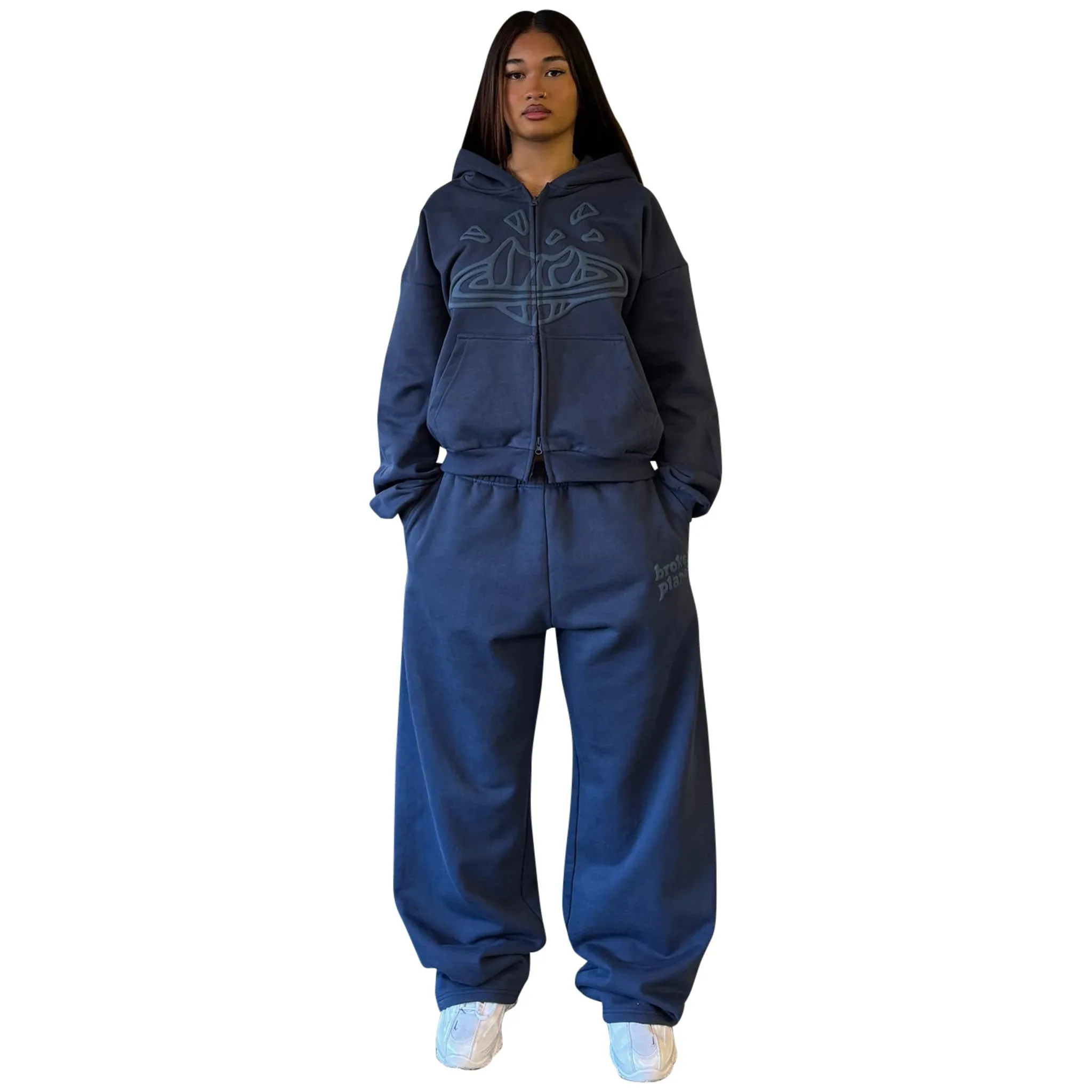 Broken Planet Basics Straight Leg Deep Navy Sweatpants