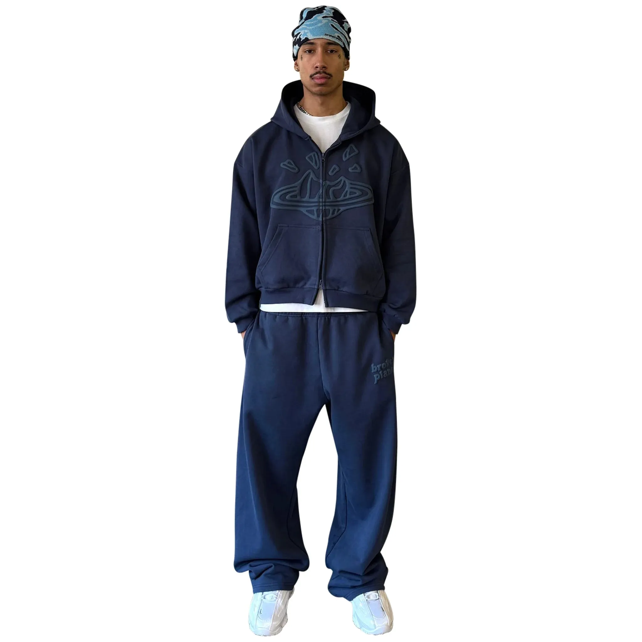 Broken Planet Basics Straight Leg Deep Navy Sweatpants