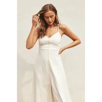 Button Detail Maxi Dress