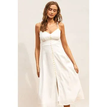 Button Detail Maxi Dress
