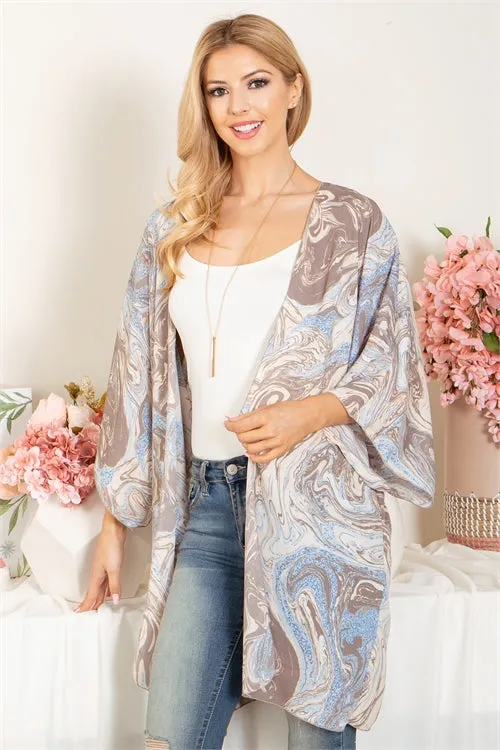 C7000-LIGHT BLUE GREY MARBLE PRINTED OPEN FRONT CARDIGAN-2-2-2