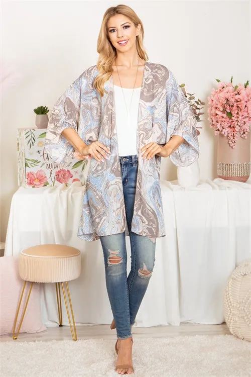 C7000-LIGHT BLUE GREY MARBLE PRINTED OPEN FRONT CARDIGAN-2-2-2