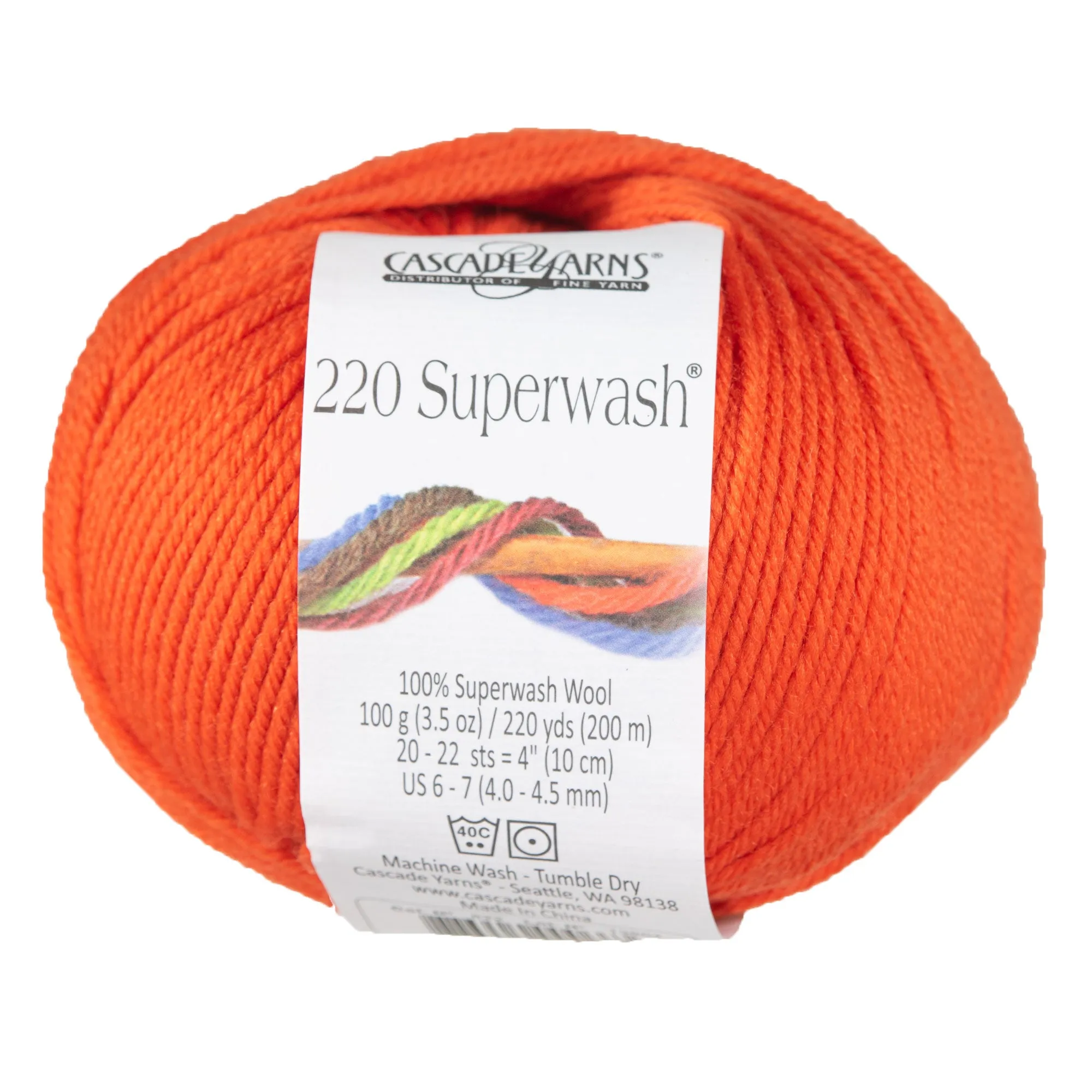 Cascade Yarns 220 Superwash Yarn - 0822 Pumpkin
