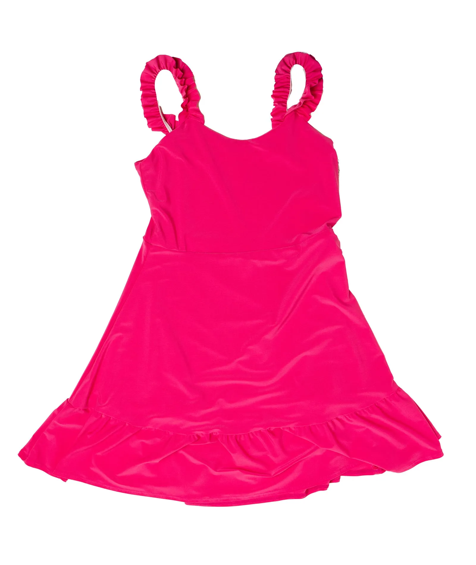 Cheryl Creations Girls Heidi Ruffle Tank Skater Dress