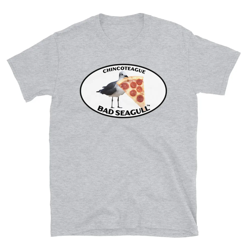 Chincoteague Bad Seagull with Pizza Tee
