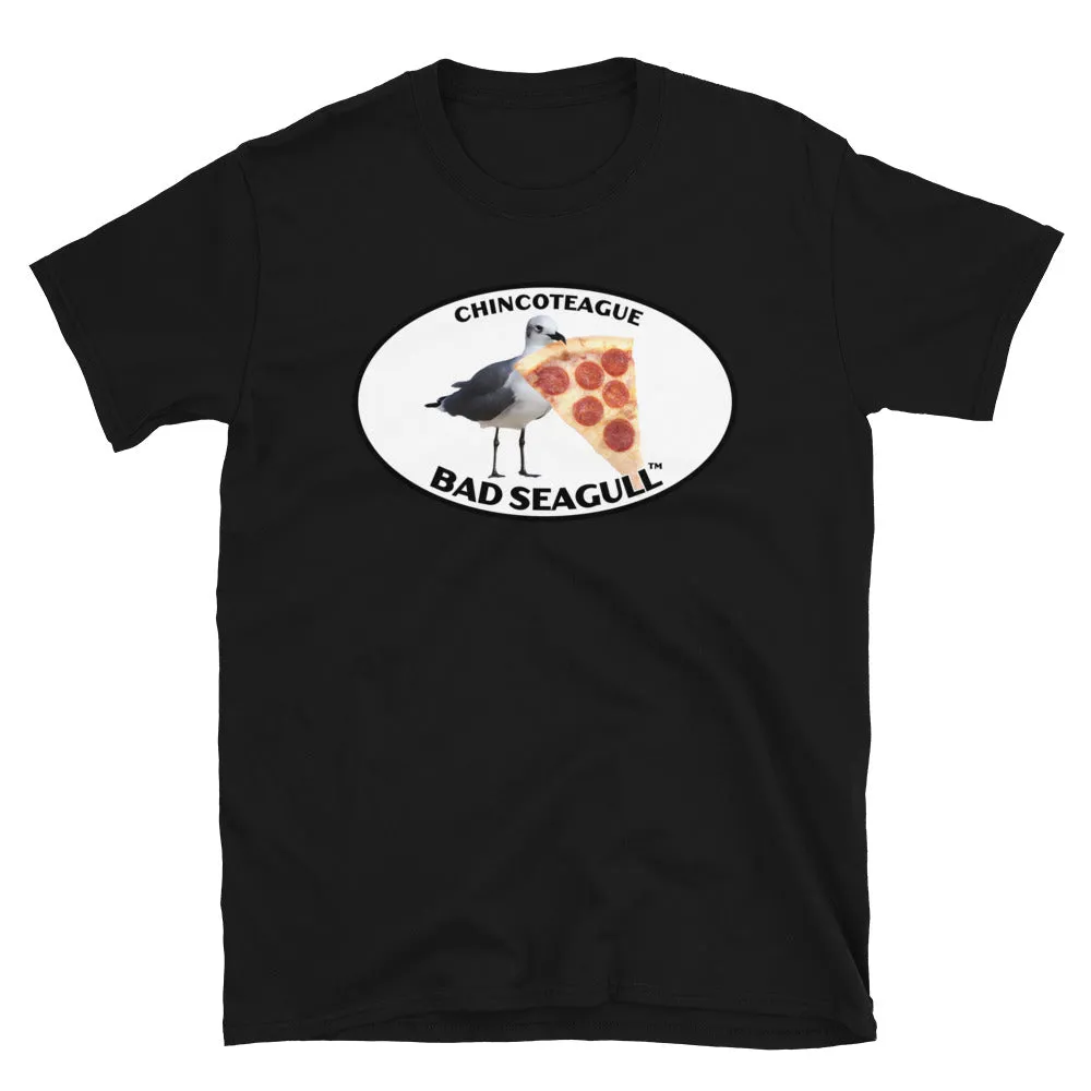Chincoteague Bad Seagull with Pizza Tee