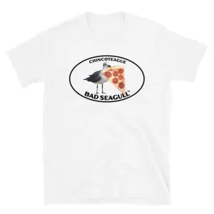 Chincoteague Bad Seagull with Pizza Tee