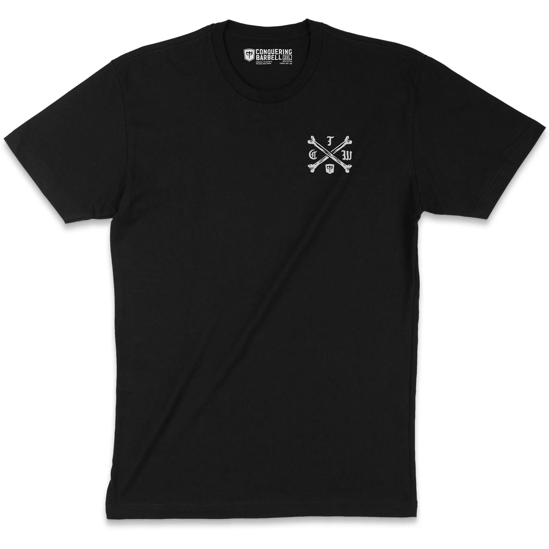 Conquer the Weights - Vulture - on Black Tee