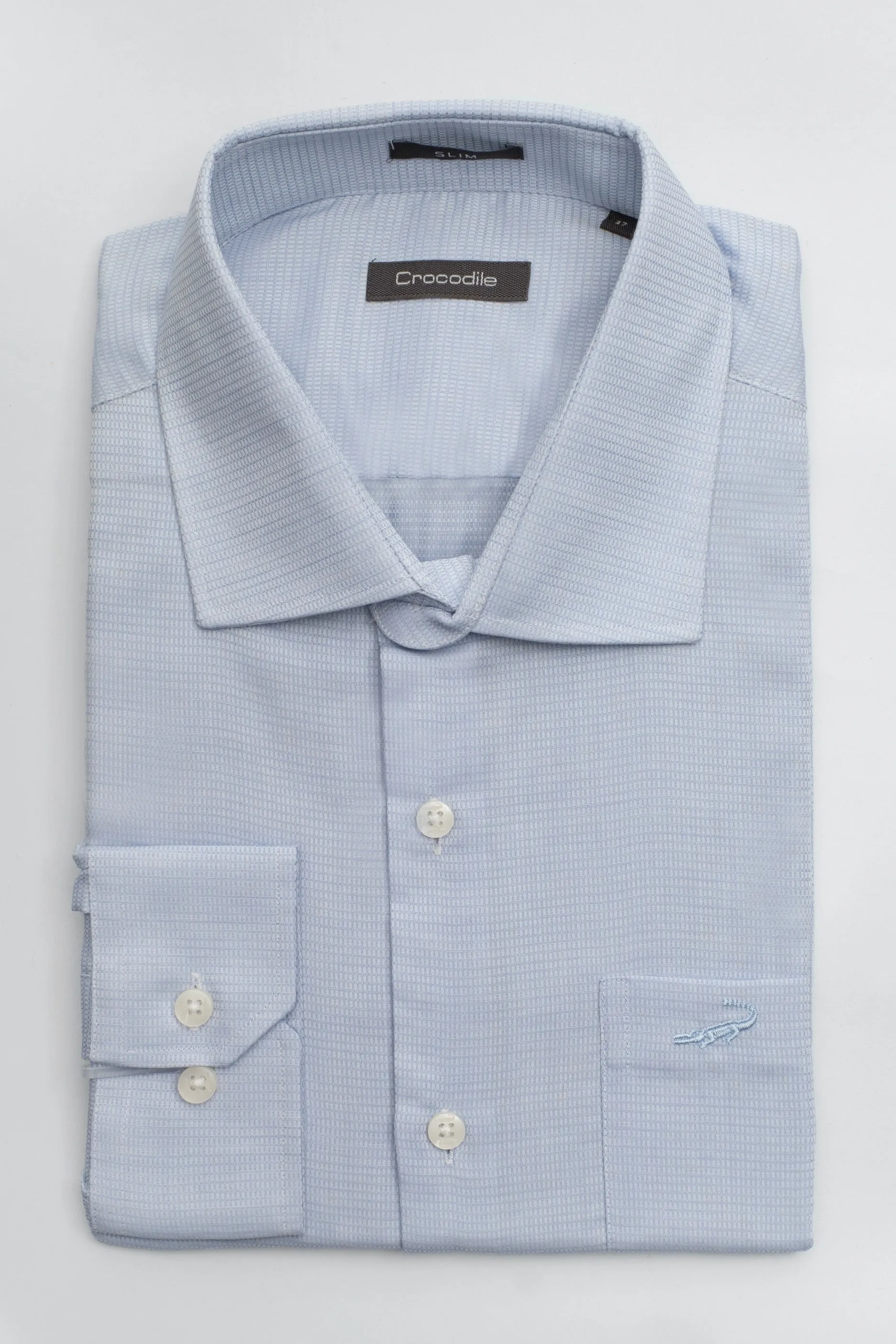 Crocodile Slim Fit Formal Seasonal shirt  Sky Way