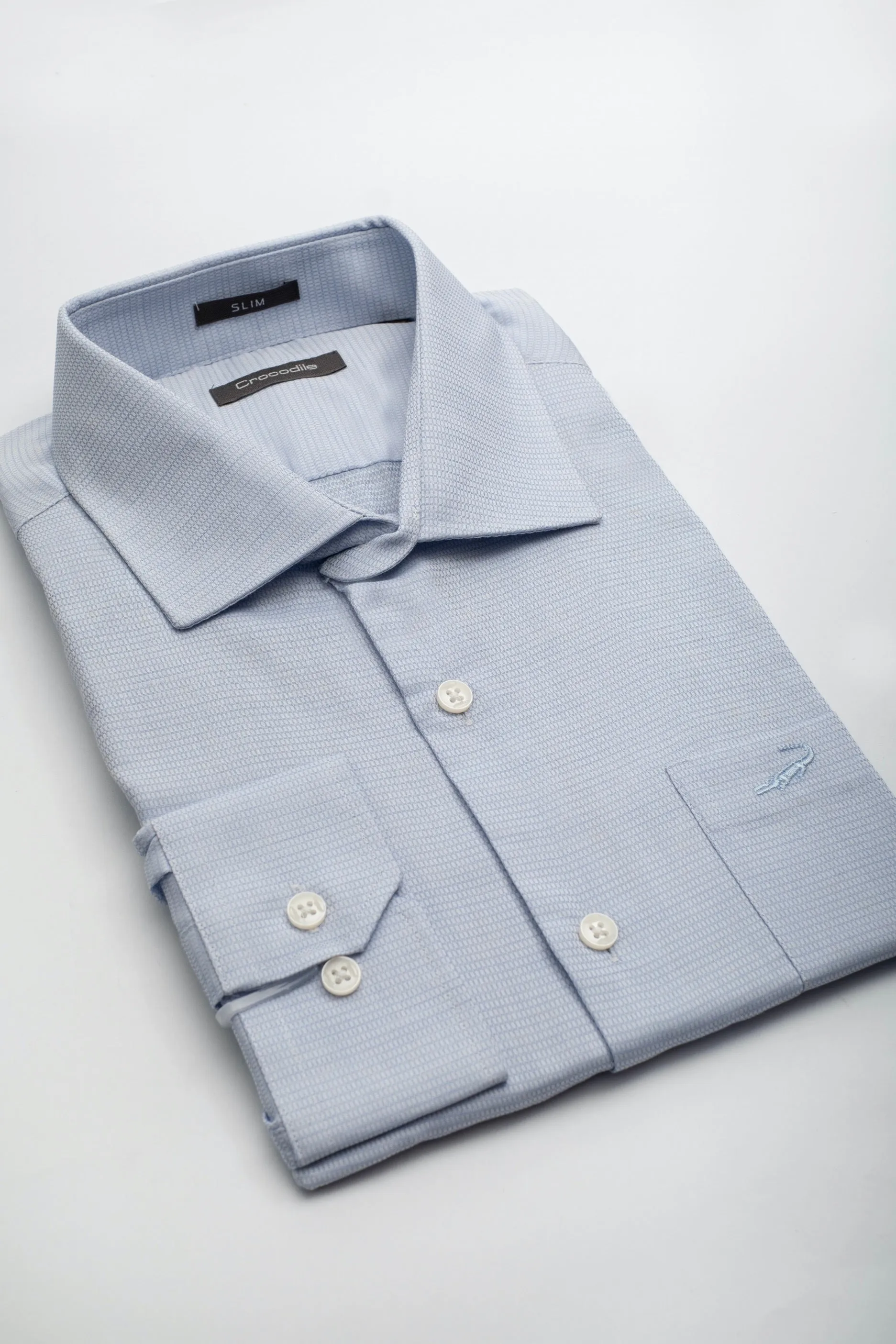 Crocodile Slim Fit Formal Seasonal shirt  Sky Way