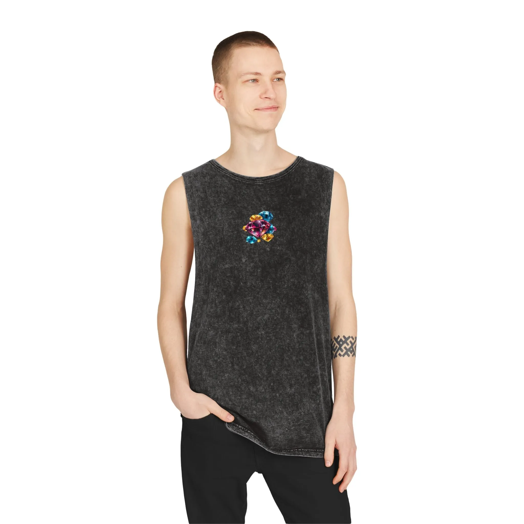Diamond - MMVIP - Unisex Stonewash Tank Top
