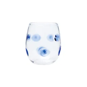 Drop Stemless Wine Glass - Set of 4 - Blue