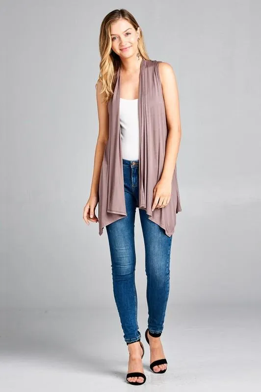 Easy Breezy Sleeveless Open Vest - More Colors!