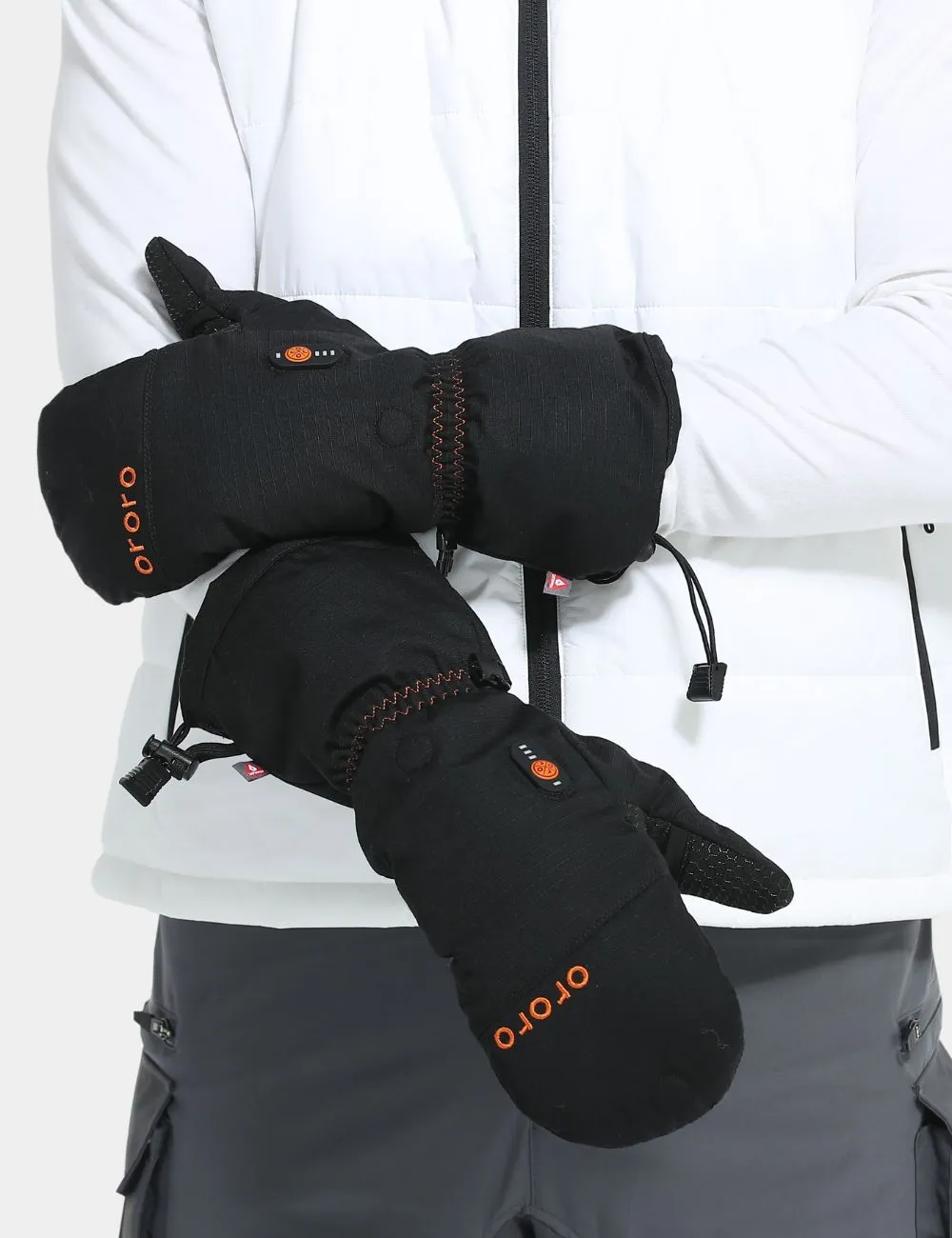 Fargo Unisex Black Heated Flip Top Mittens for Ultimate Warmth and Versatility