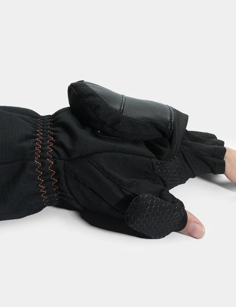 Fargo Unisex Black Heated Flip Top Mittens for Ultimate Warmth and Versatility