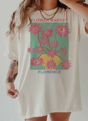Flower Market Oversized Tee