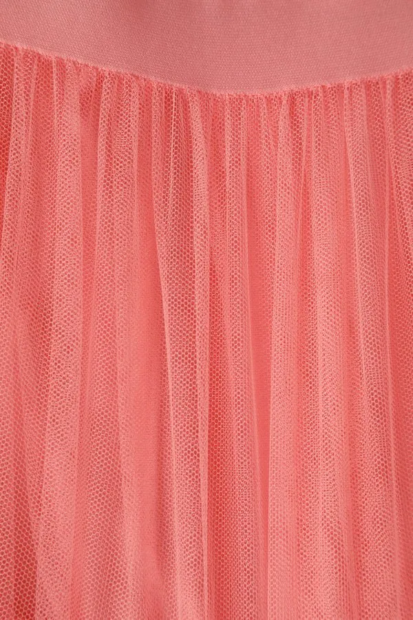 Fluffy Net Petticoat 25.5 Inches In Coral Pink