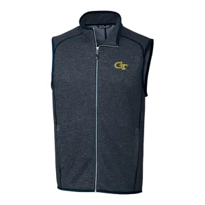 Georgia Tech Yellow Jackets Cutter & Buck Mainsail Sweater-Knit Full Zip Vest