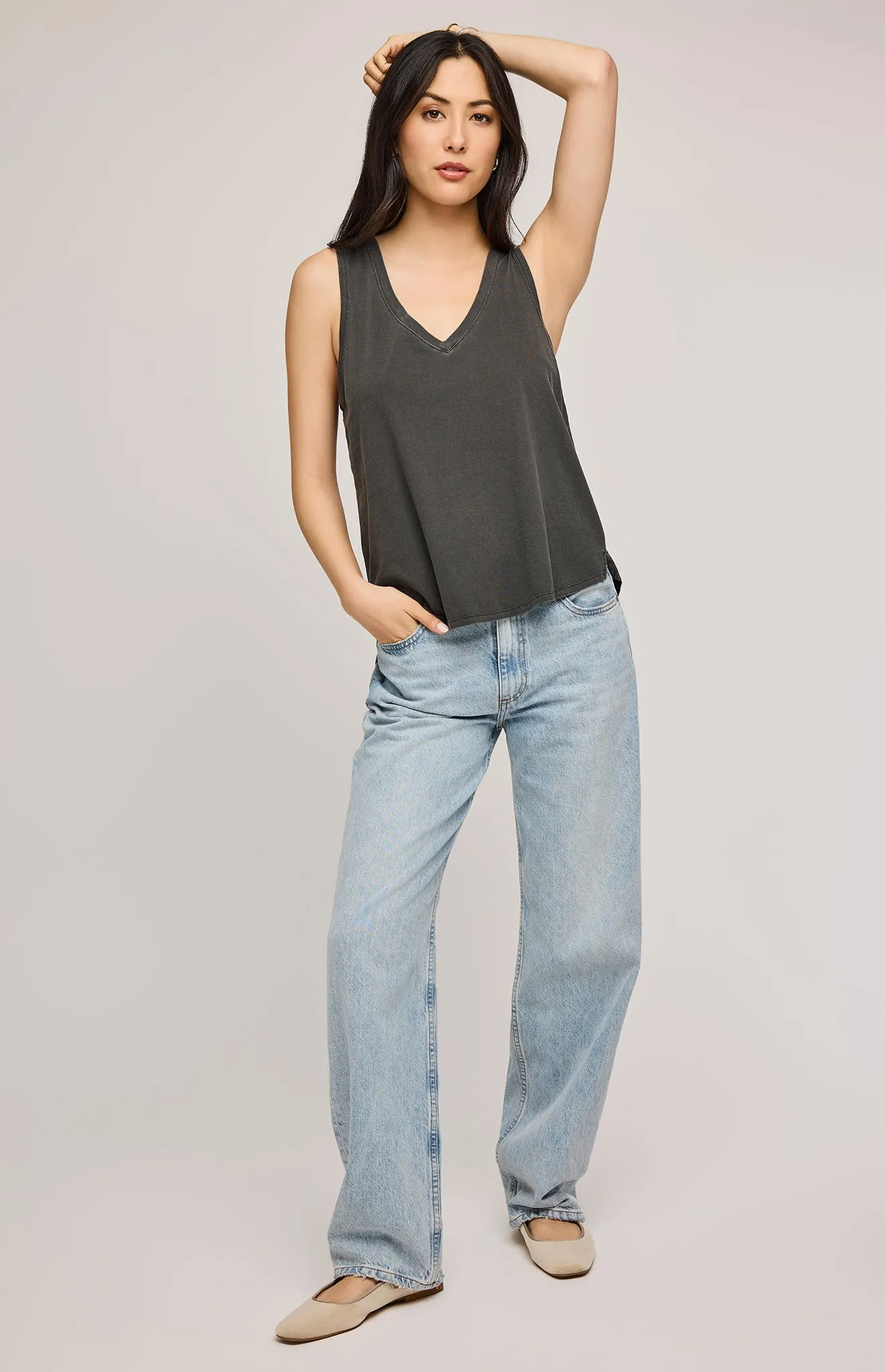 Gisele Tank - Washed Black | Gentle Fawn