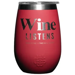 Grunt Style 12 oz. Wine Listens Insulated Stainless Steel Tumbler - Pink