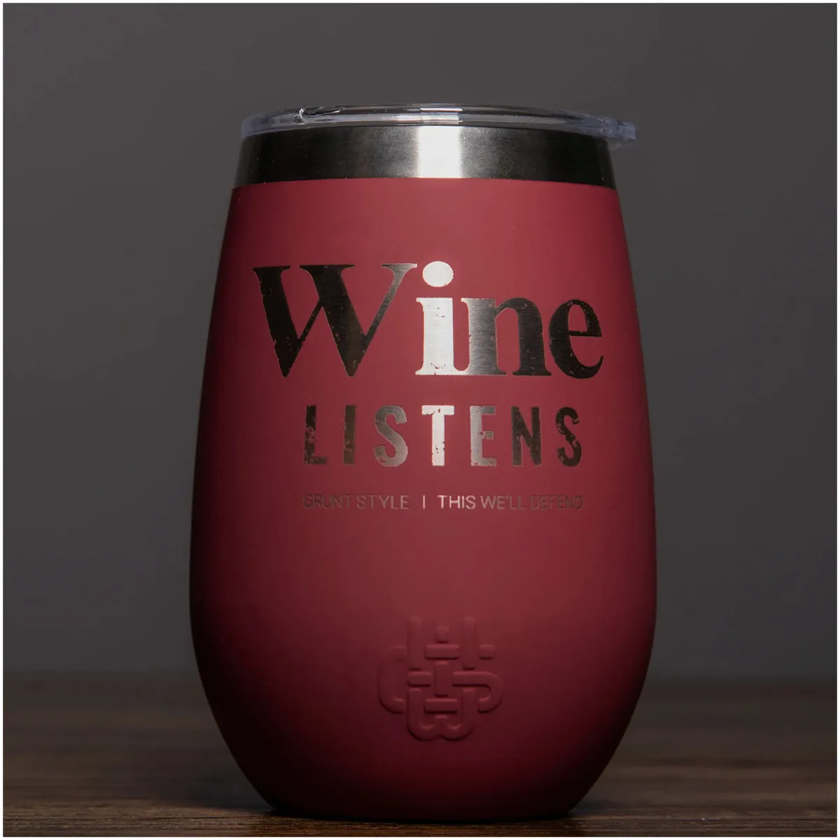 Grunt Style 12 oz. Wine Listens Insulated Stainless Steel Tumbler - Pink