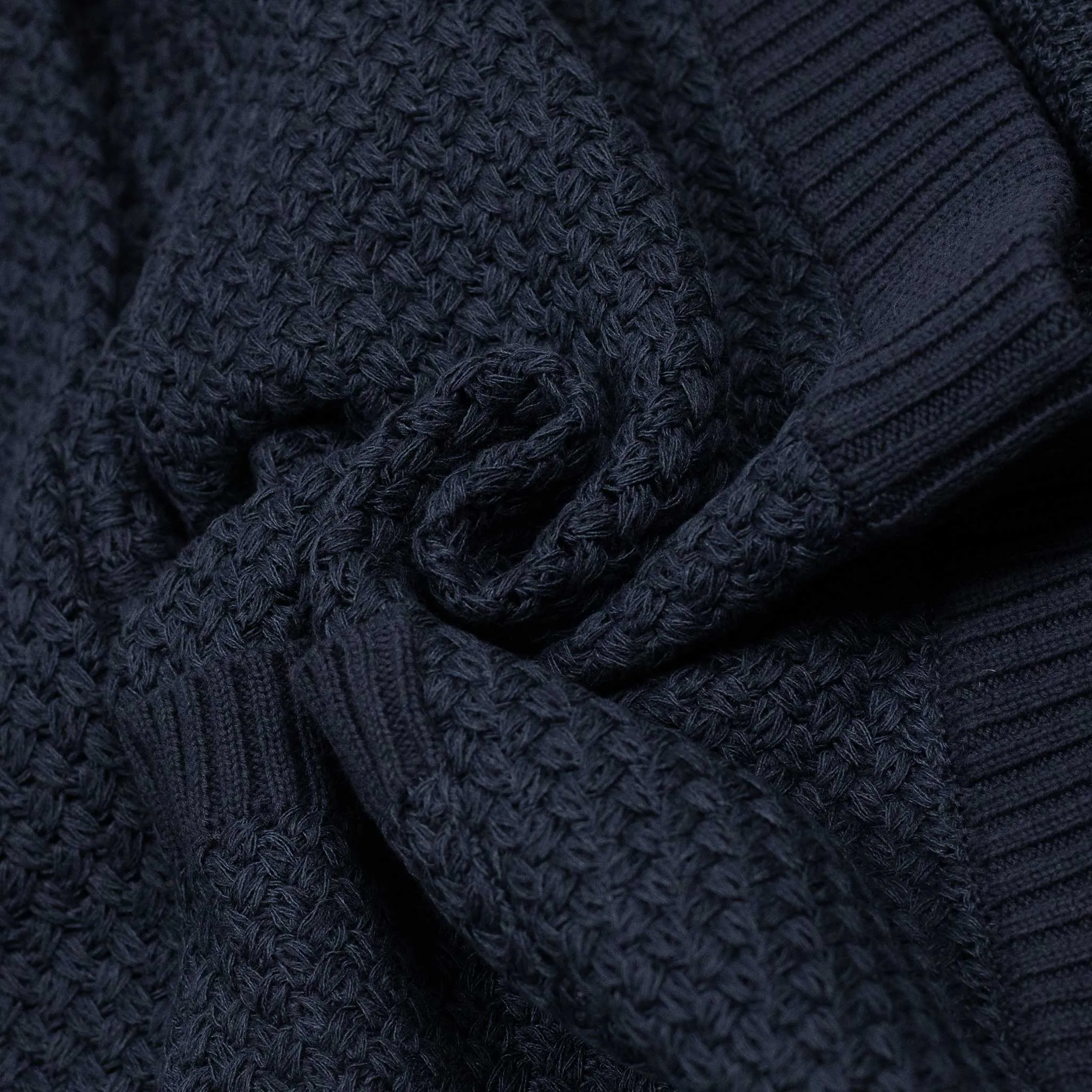 Haori cardigan in navy cotton washi paper mix