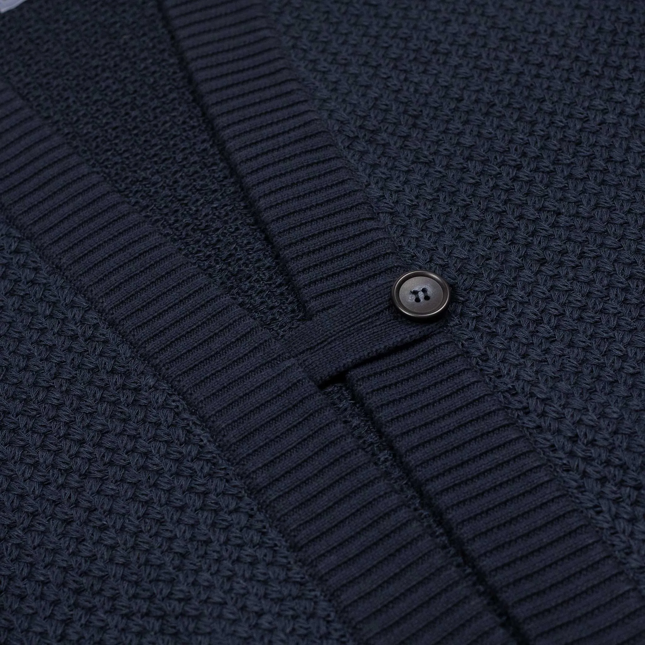 Haori cardigan in navy cotton washi paper mix