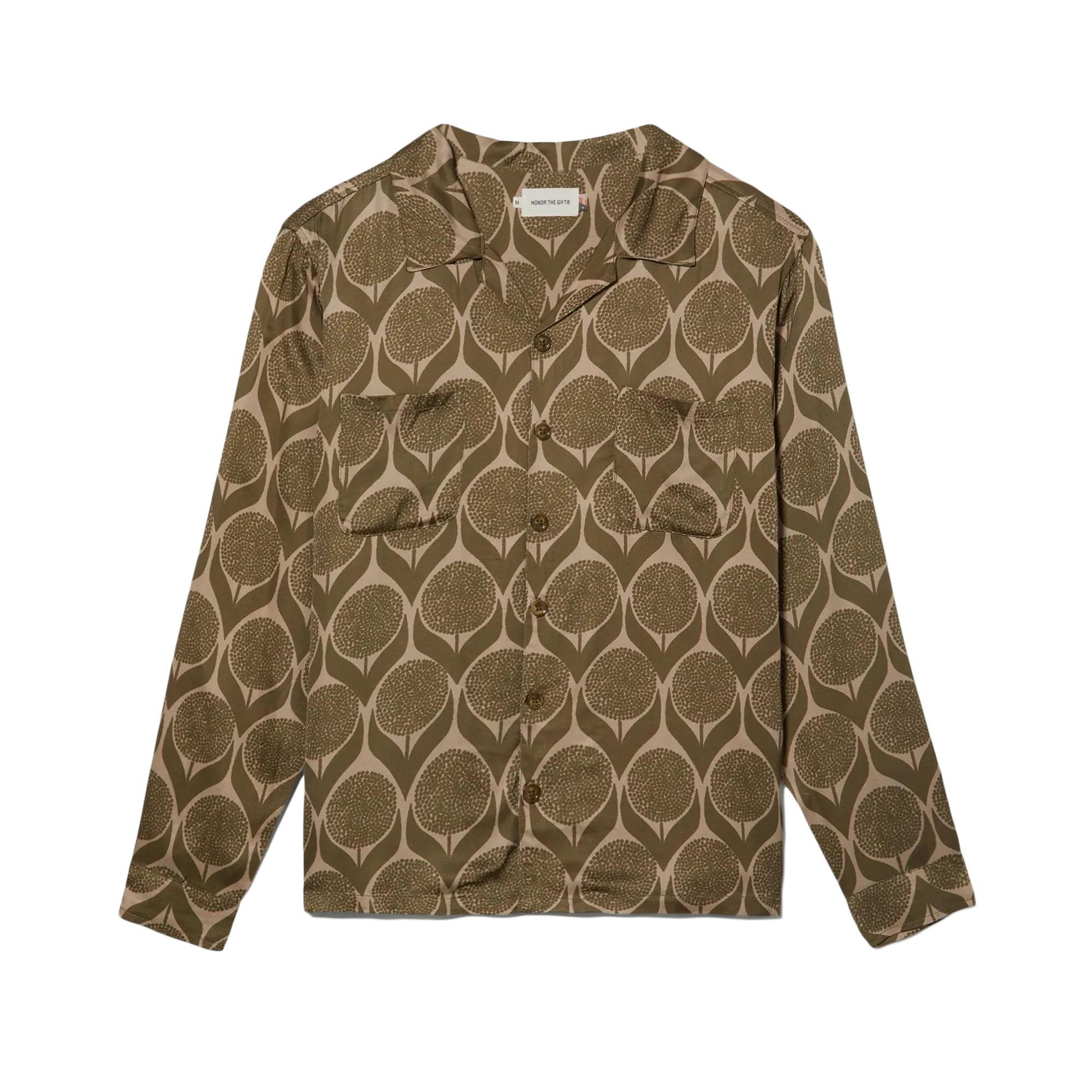 Honor The Gift Floral Button Up 'Olive'
