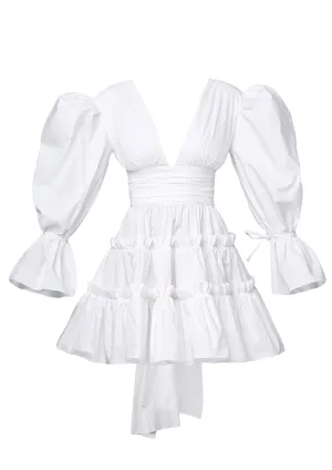Hortensia Ruffled Open-Back Mini Dress