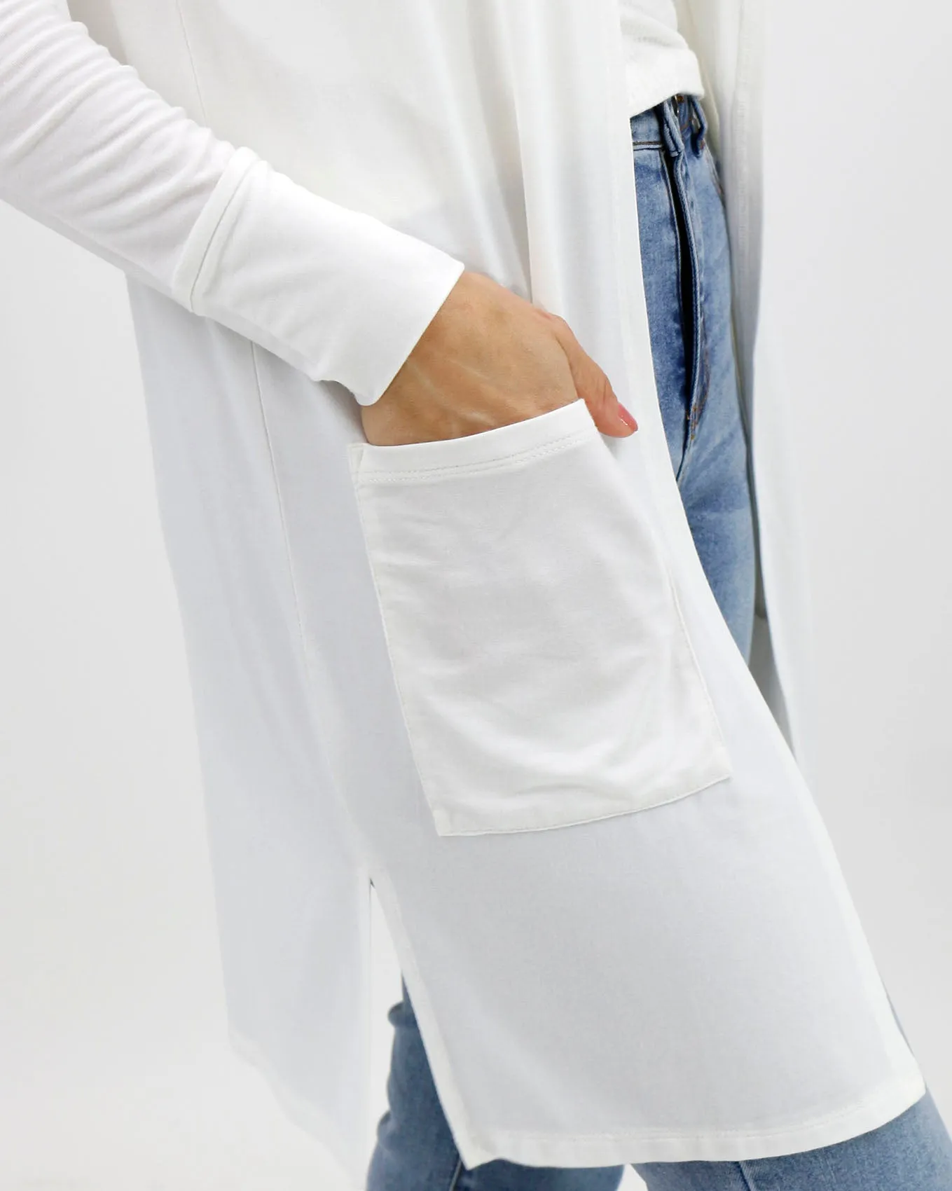 Ivory Casual Day Modal Cardigan
