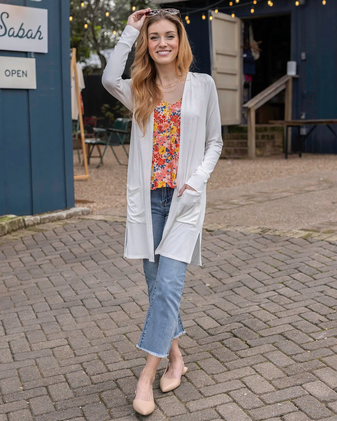 Ivory Casual Day Modal Cardigan