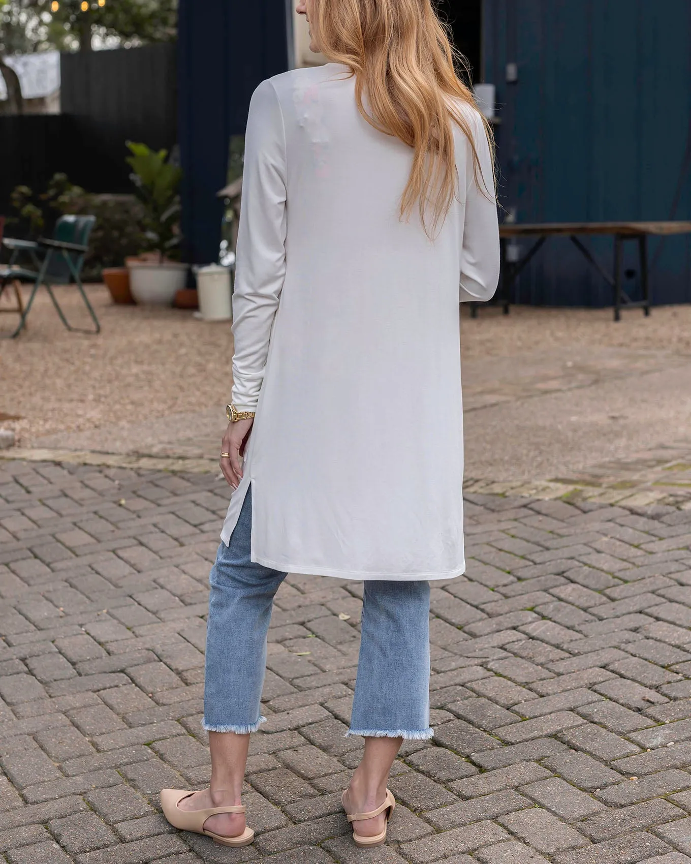 Ivory Casual Day Modal Cardigan